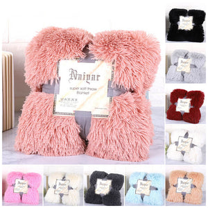 Fluffy Microfiber Faux Fur Blanket