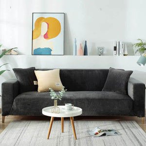 Velvet Plush Corner Sectional Corner Sofa Covers , Stretch Sofa Slipcover