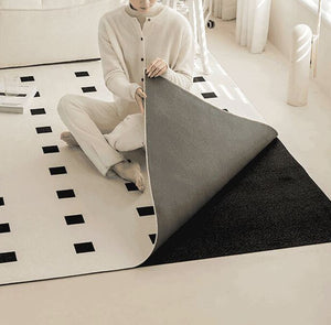 Dual Layer Felt Printed Stain Resistant Washable Area Rug