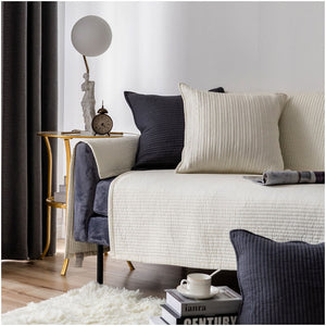 100% Cotton Couch Cover, Anti-Slip Sectional Sofa Slipcover