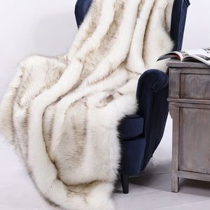 Long Hair Faux Fur Throw Blanket