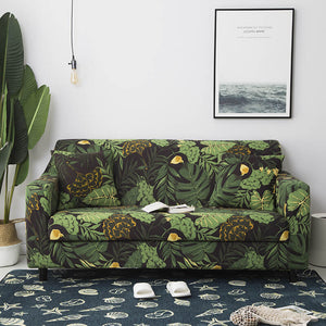 Stretch Stylish Box Cushion Sofa Slipcover , Printed Couch Covers