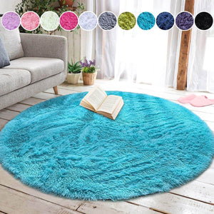 Fluffy Round Rug ,Washable Carpet ,Shaggy Throw Rug