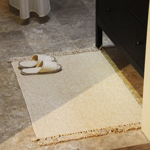 Cotton Braided Tassels Area Rugs | Washable Kitchen Rugs
