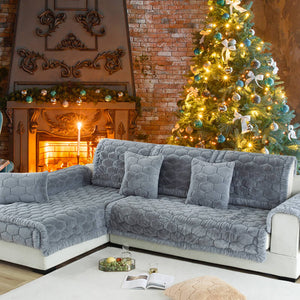 Soft Plush Couch Cover,Thick Warm Sectional Sofa Covers