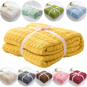 Cotton Knitted Nap Blanket