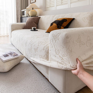 Washable Stretch Soft Sofa Cushion Covers L Shape Sofa Slipcovers Anti Slip Furniture Decor Protector for Pets ?