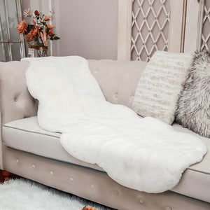 Faux fur area rug | Chair Couch Cover