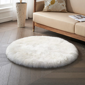 Faux Fur Round Area Rug